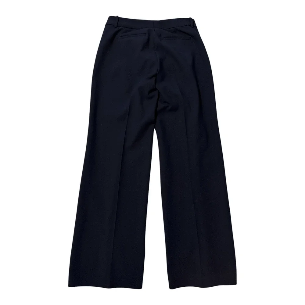 J crew Natalia flare business work pant high waist pleat professional navy blue